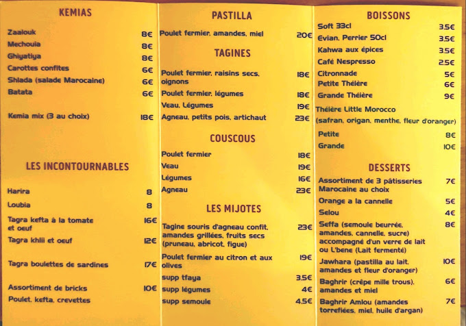 Little Morocco menu 7